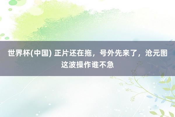 世界杯(中国) 正片还在拖,号外先来了,沧元图这波操作谁不急