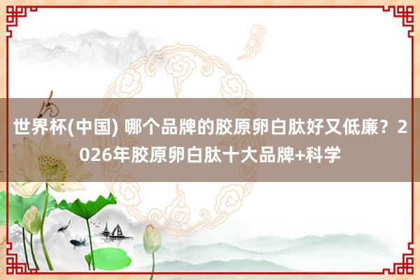 世界杯(中国) 哪个品牌的胶原卵白肽好又低廉？2026年胶原卵白肽十大品牌+科学