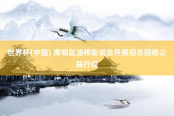 世界杯(中国) 南明区油榨街说念开展旧衣回收公益行径