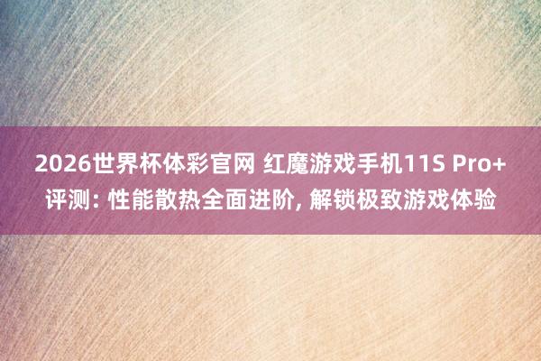 2026世界杯体彩官网 红魔游戏手机11S Pro+评测: 性能散热全面进阶, 解锁极致游戏体验