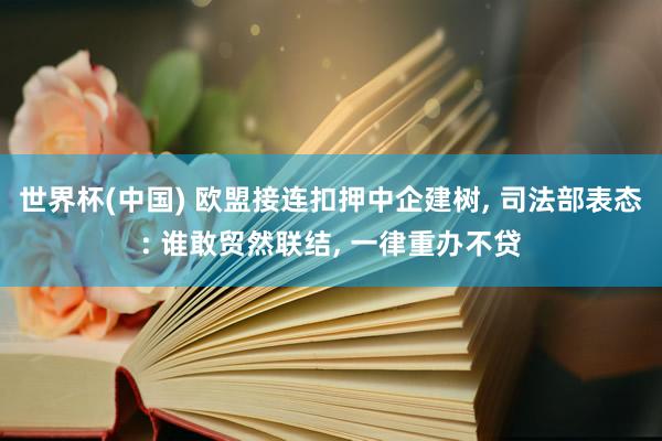 世界杯(中国) 欧盟接连扣押中企建树, 司法部表态: 谁敢贸然联结, 一律重办不贷