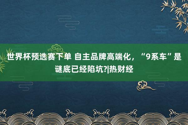 世界杯预选赛下单 自主品牌高端化,“9系车”是谜底已经陷坑?|热财经