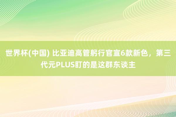 世界杯(中国) 比亚迪高管躬行官宣6款新色,第三代元PLUS盯的是这群东谈主