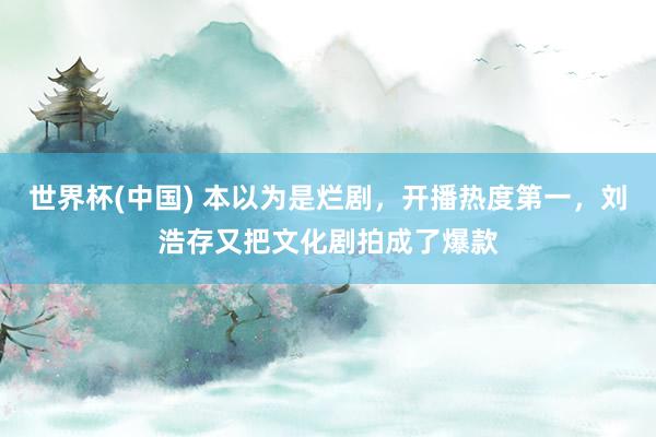 世界杯(中国) 本以为是烂剧,开播热度第一,刘浩存又把文化剧拍成了爆款