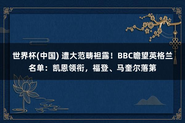世界杯(中国) 遭大范畴袒露!BBC瞻望英格兰名单:凯恩领衔,福登、马奎尔落第
