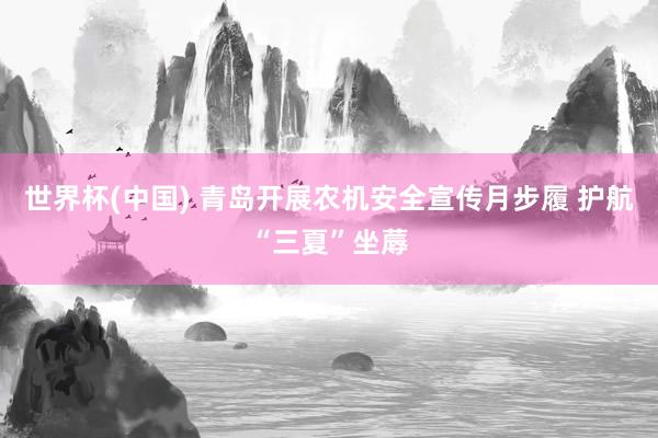 世界杯(中国) 青岛开展农机安全宣传月步履 护航“三夏”坐蓐