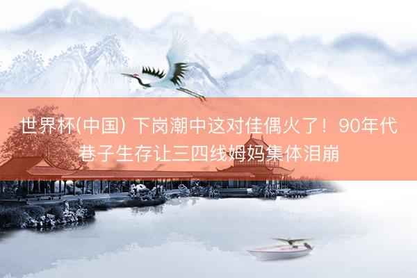 世界杯(中国) 下岗潮中这对佳偶火了！90年代巷子生存让三四线姆妈集体泪崩
