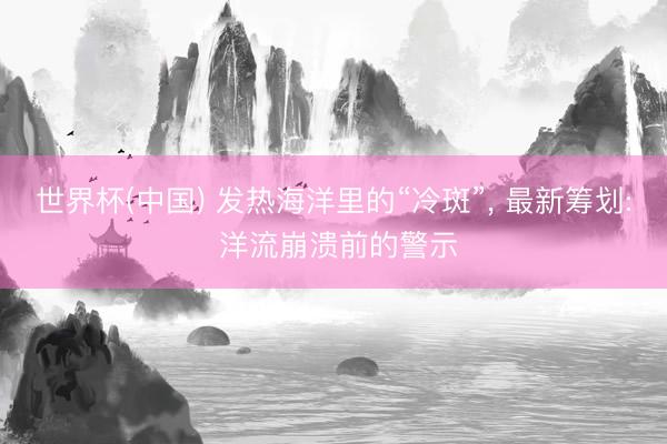 世界杯(中国) 发热海洋里的“冷斑”, 最新筹划: 洋流崩溃前的警示